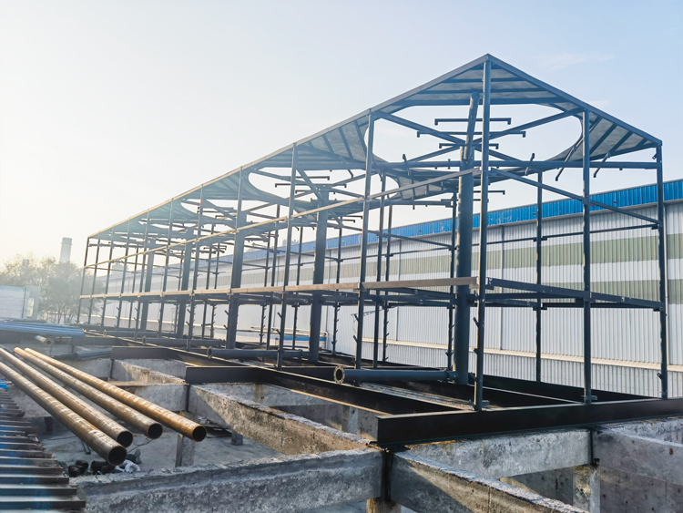 兰州400吨并联5台玻璃钢冷却塔安装